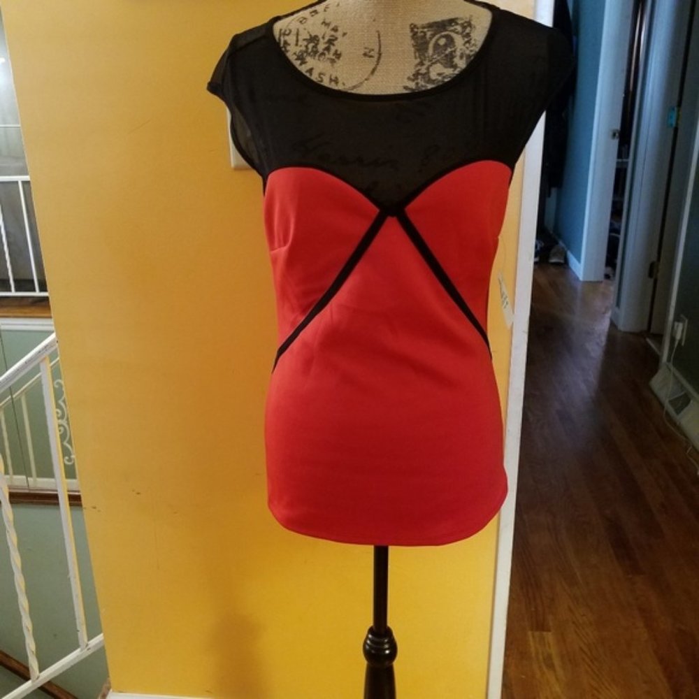 Lipstick crossbody shape with black sheer